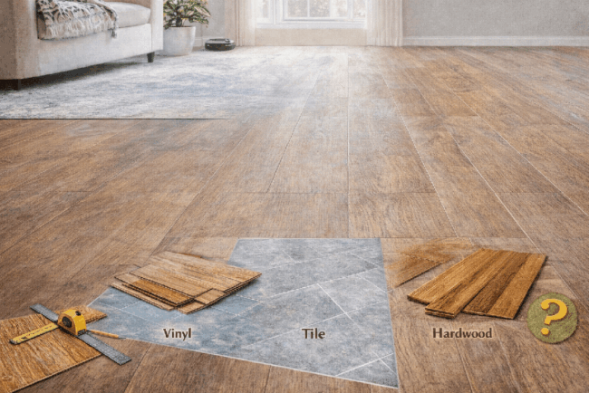 Install Vinyl Over Tile or Hardwood