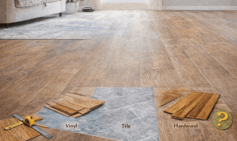 Install Vinyl Over Tile or Hardwood