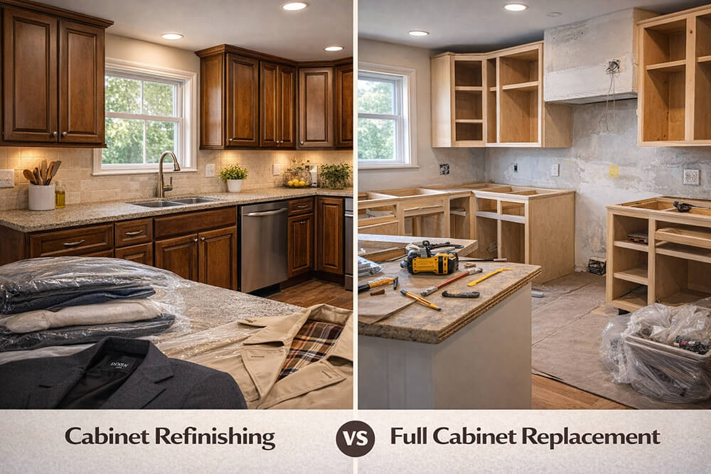Cabinet Refinishing vs Replacement in MA Kitchens