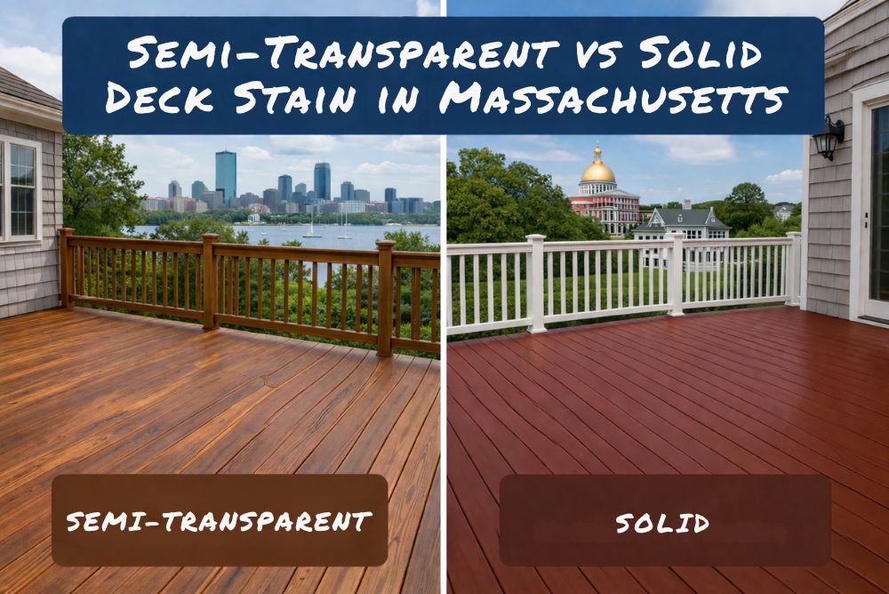 Semi-Transparent vs Solid Deck Stain in Massachusetts