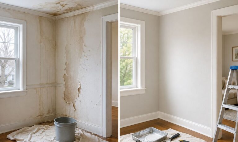 water damaged drywall in Massachusetts